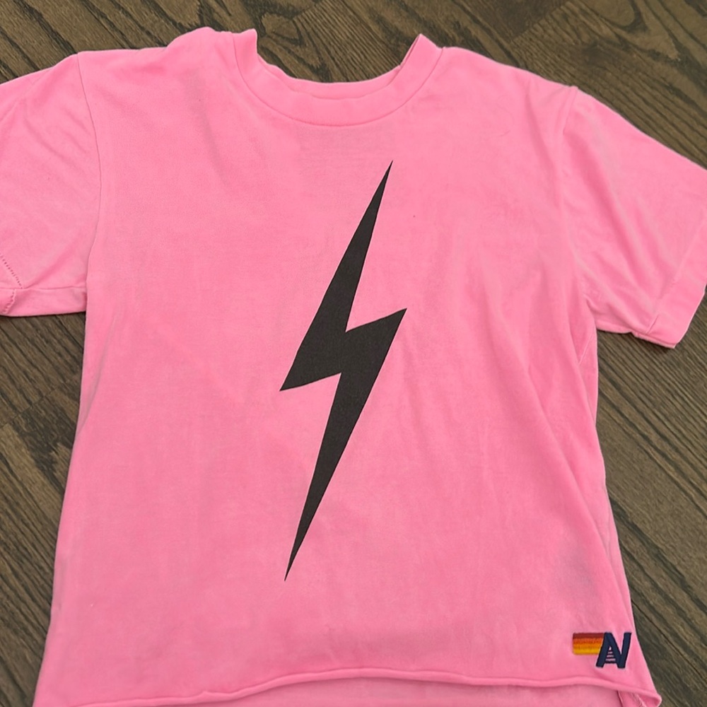 Aviator nation XS pink bolt shirt
